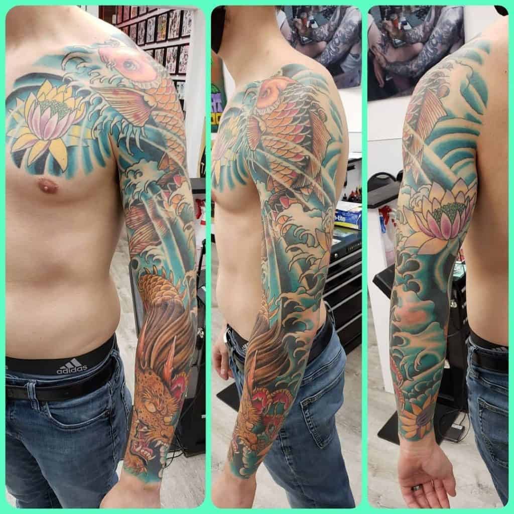 30 Best Chinese Tattoos And Meanings Behind Them Tattooed Martha   Chinese Tattoo Sleeves 3 1024x1024 