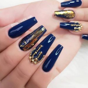 Top 25 Best Navy Blue Nail Design Ideas (2021 Updated) - Tattooed Martha