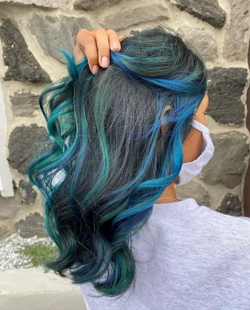 40 Best Blue Highlights On Black Hair Ideas (2023 Update) - Tattooed Martha