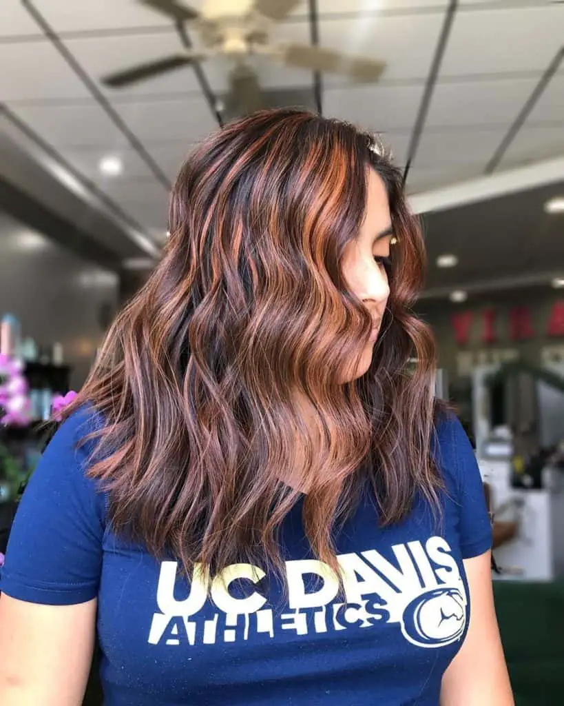 Top 30 Copper Highlights On Brown Hair (Short And Long) - Tattooed Martha