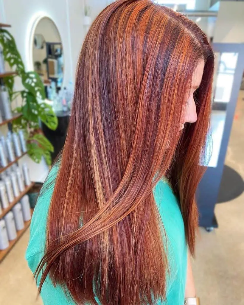 Top 30 Copper Highlights On Brown Hair Short And Long Tattooed Martha 8245