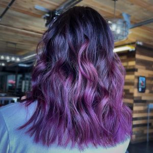 40+ Amazing Purple Highlights On Black Hair Ideas (2023 Update ...