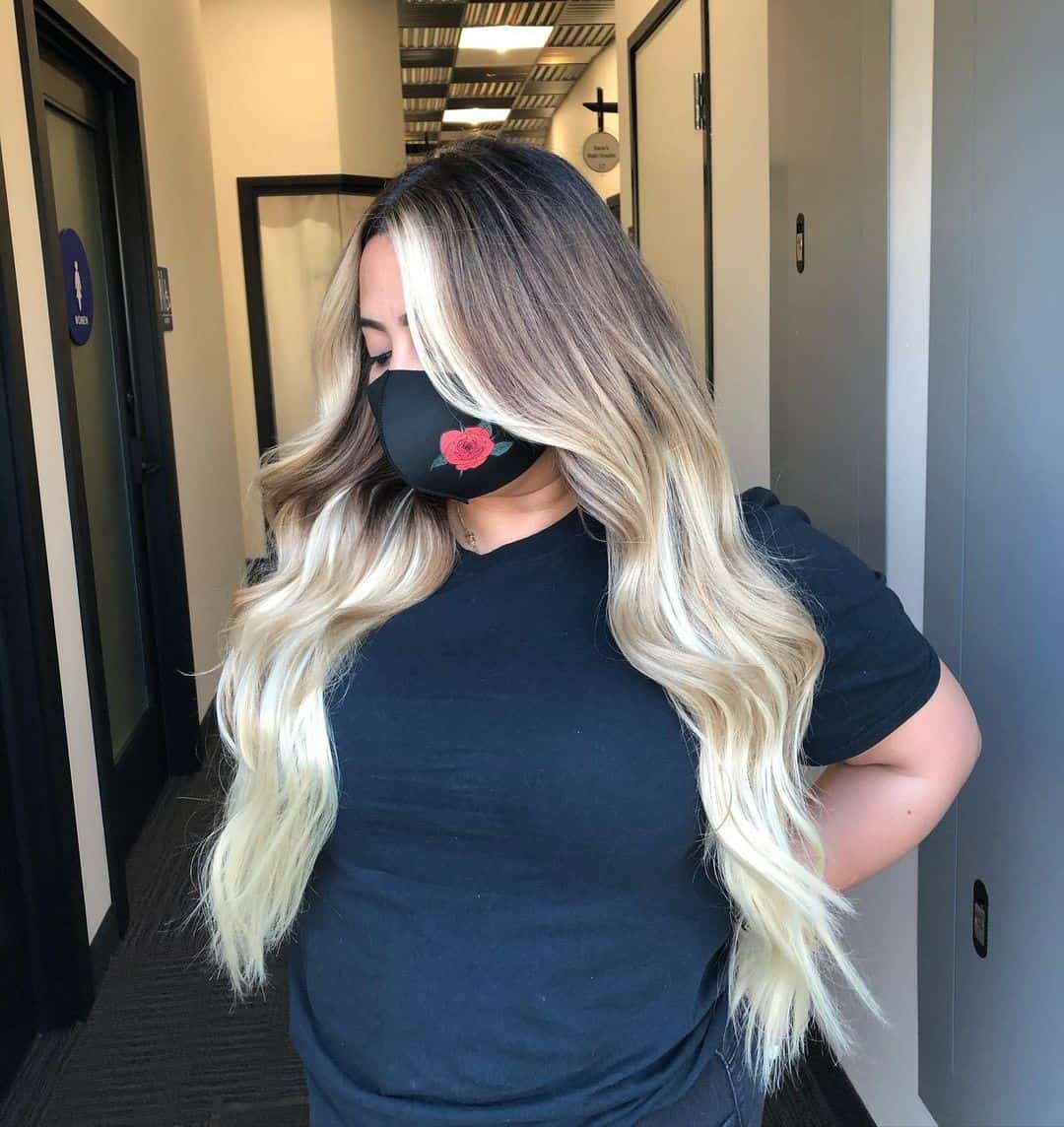 Ombre Hair Brown Roots With Blonde Highlights 