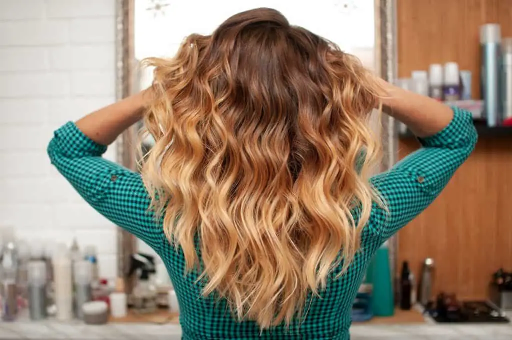 ombre hair brown to blonde medium length