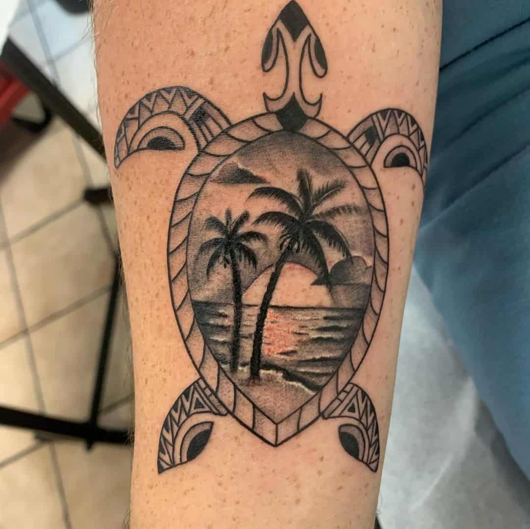 hawaiian turtle tattoos designs