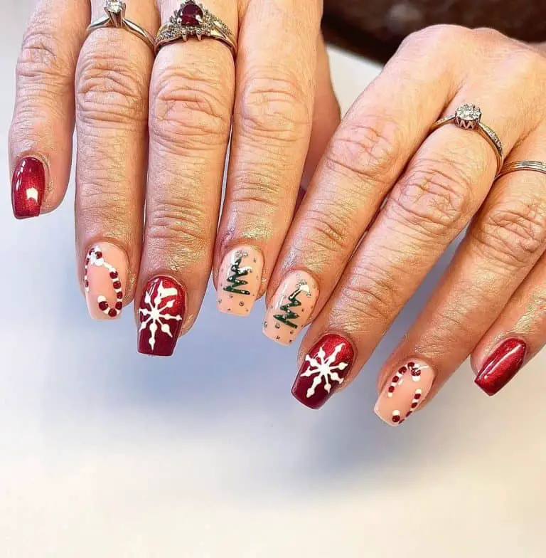 Top 40 Red Christmas Nail Design Ideas 2022 Tattooed Martha