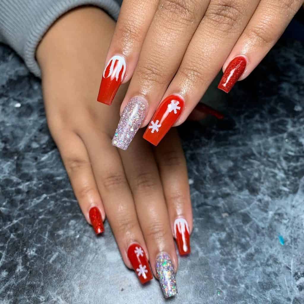 Top 40 Gorgeous Red Christmas Nail Design Ideas 2022 - Tattooed Martha