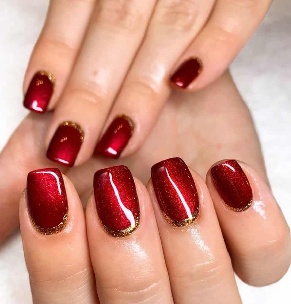 Top 40 Red Christmas Nail Design Ideas 2022 Tattooed Martha