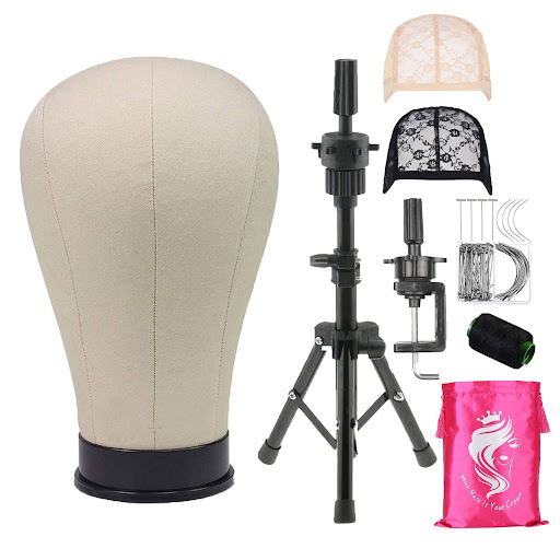 Quanlity Wig Stand Tripod 64Cm Mannequin Head Stand For Canvas