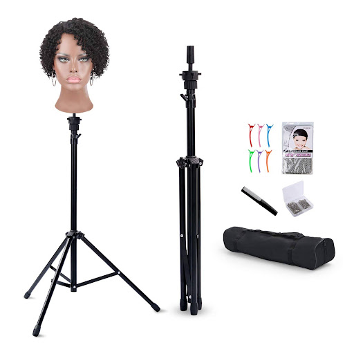1pc Mini Training Mannequin Head Tripod Holder Wig Accessories Canvas Head  Clamp Bracket Doll Head Support Wig Stand For Wig Make